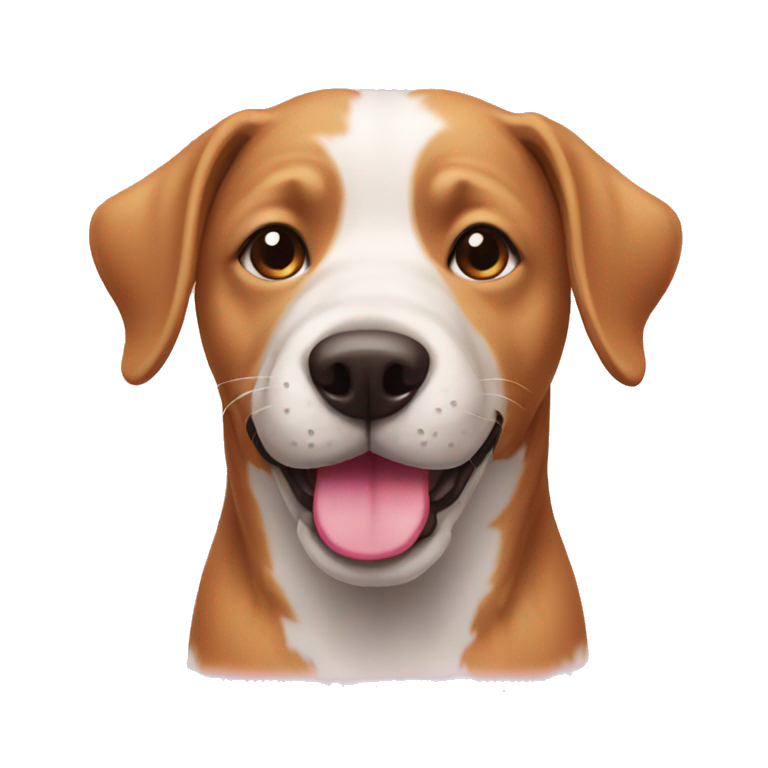 Dog with pink nose emoji