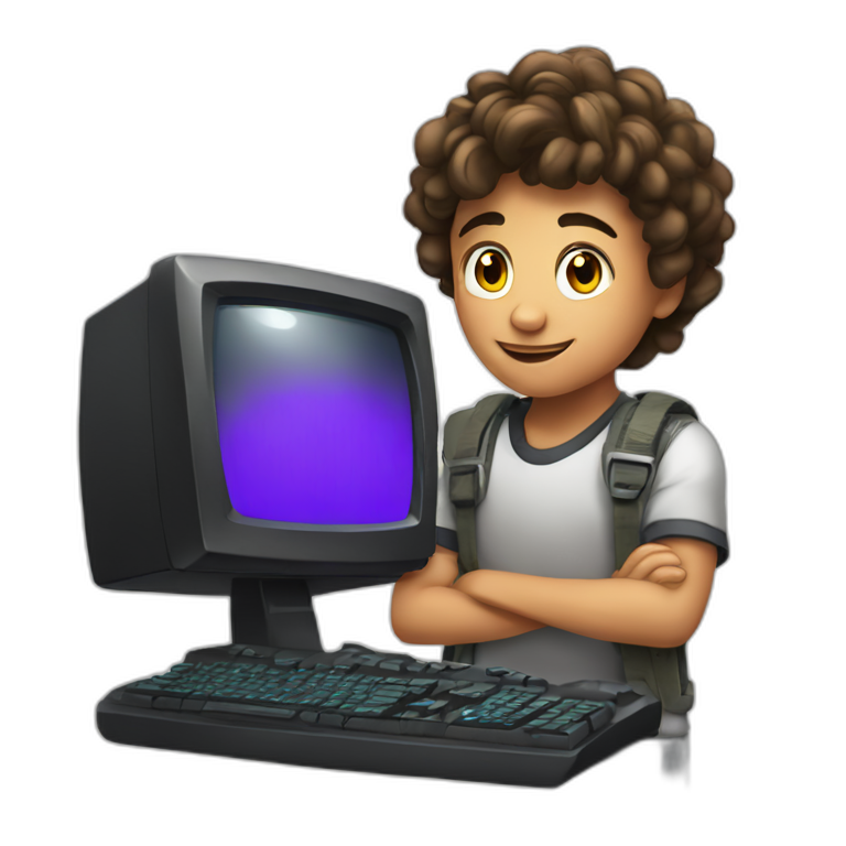 15 year old kid metis showing is gaming computer emoji
