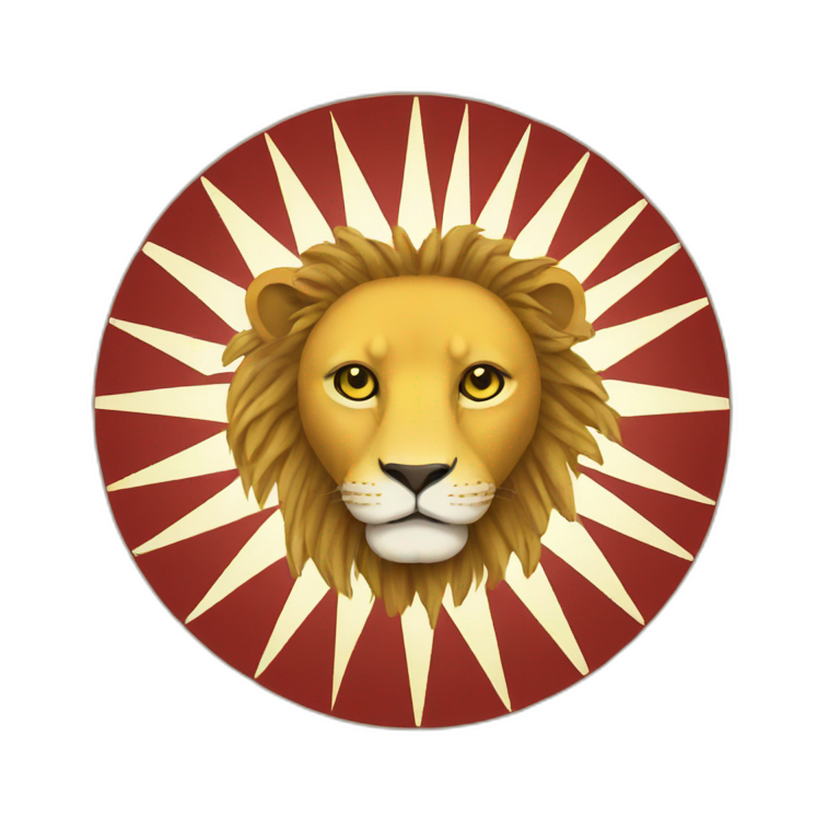 Lion sun flag emoji