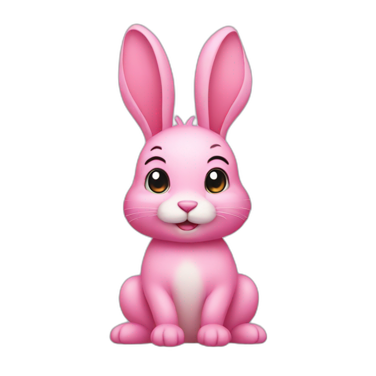 Pink rabbit emoji