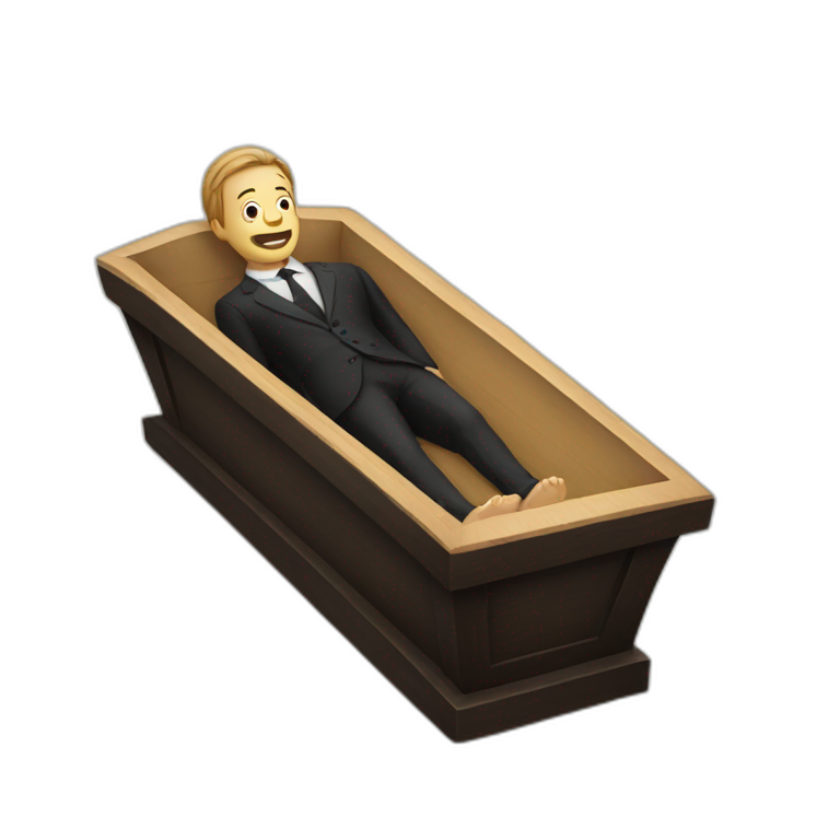 An human in a coffin emoji