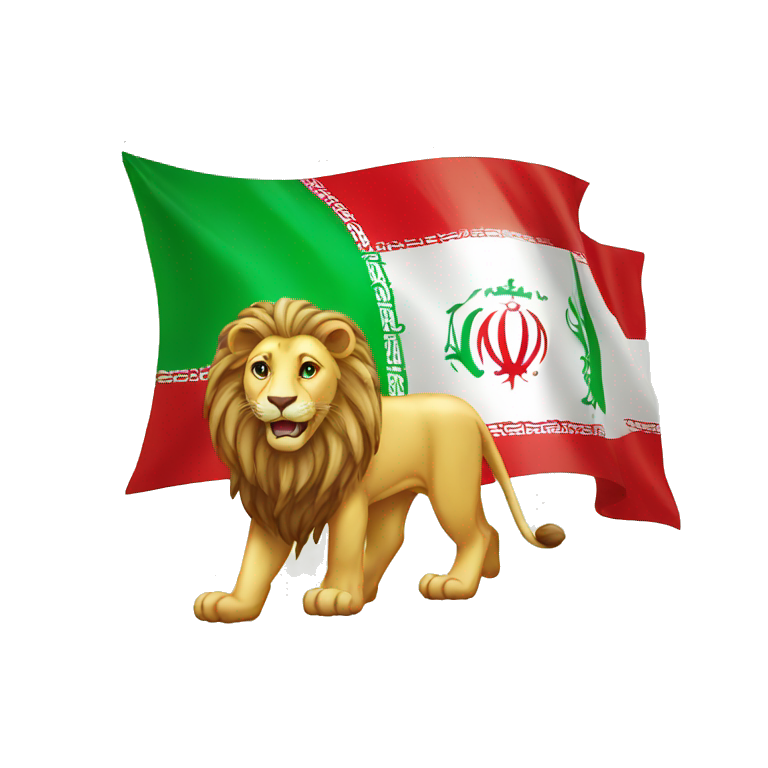 Flag iran lion and sun emoji