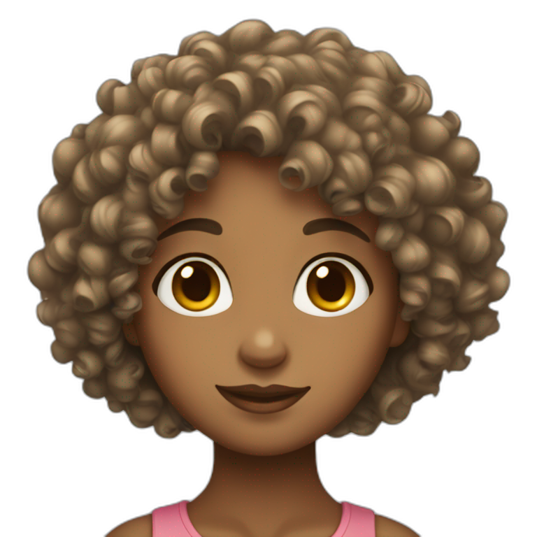 curly-haired girl emoji