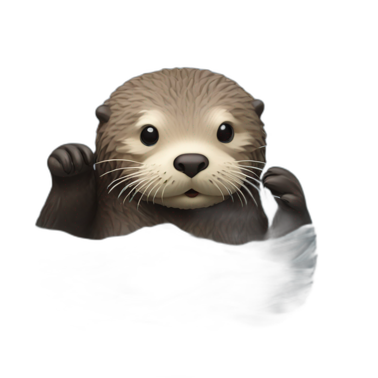 Sea-otter-drifting-on-the-surface-of-the-sea emoji