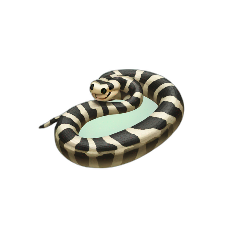 snake that looks like zebra emoji