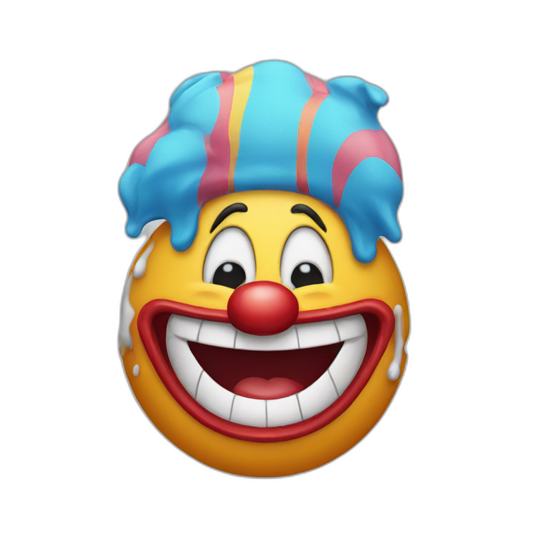 THE CLOWN IS CRYING AND SMILING emoji