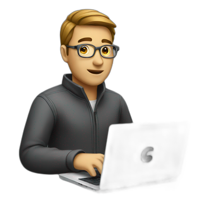 man programming on a laptop emoji