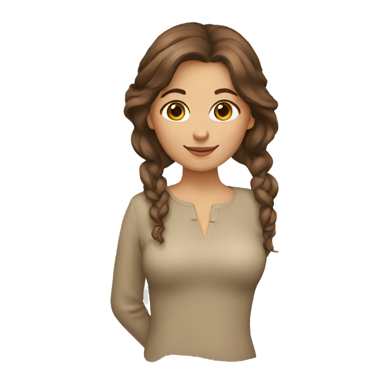 Italian woman brown hair emoji