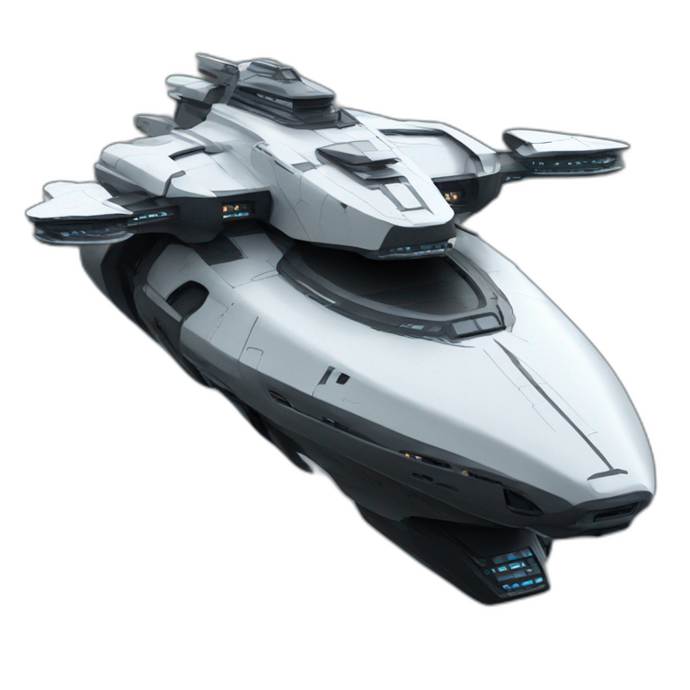 Starship warship futuristic spacecraft black emoji