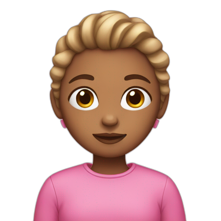 Girl in pink emoji