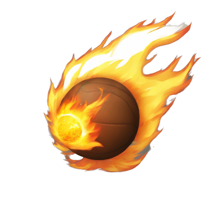 ball of fire flying by fireball emoji