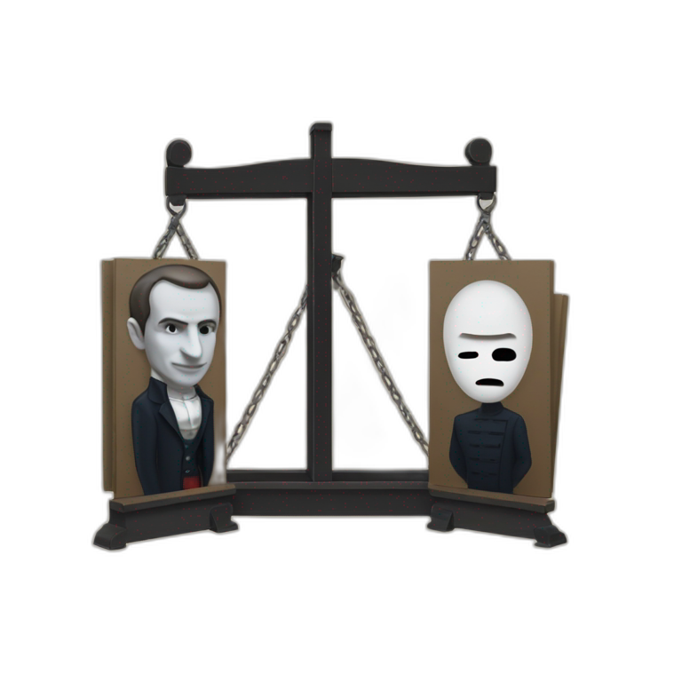 macron and french guillotine emoji