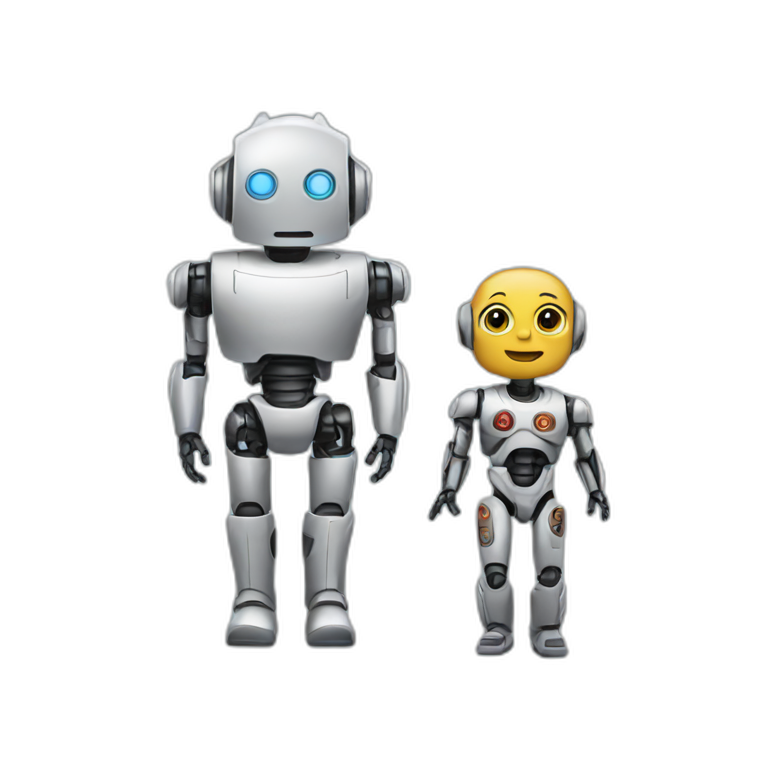 Human and robot emoji