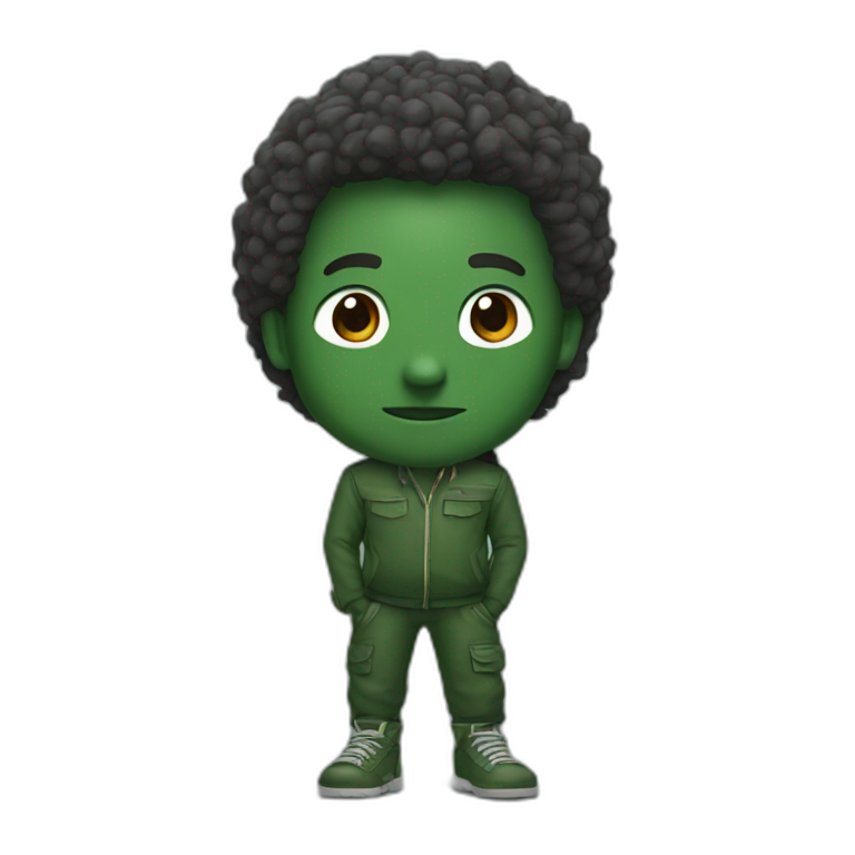 A titan wears forest-green clothes emoji