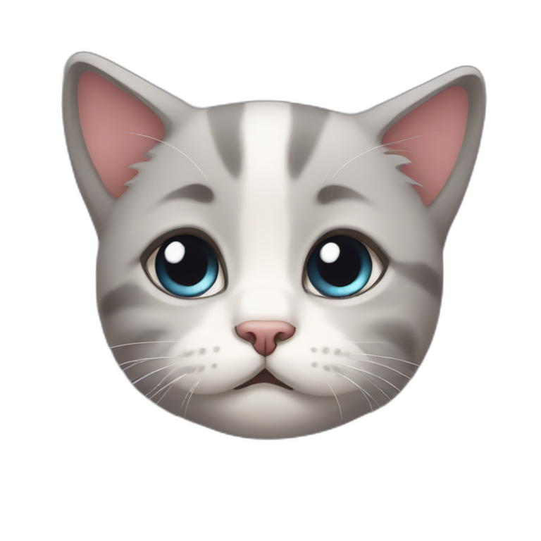Sad kitten emoji