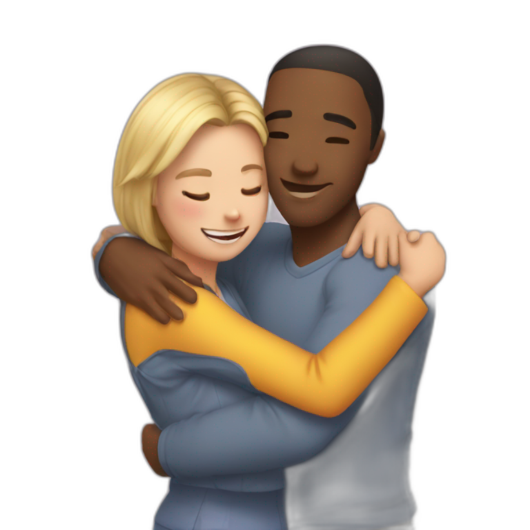 squeeze hug girl boy emoji