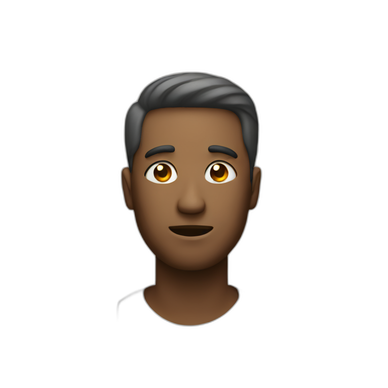 a man with question marks on his head emoji