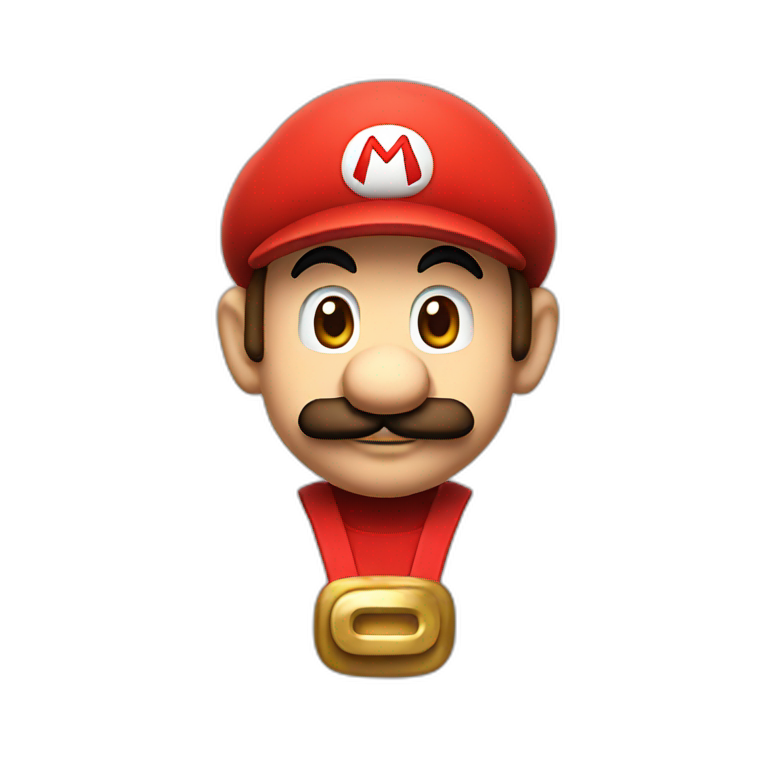 Super mario with RED hat emoji