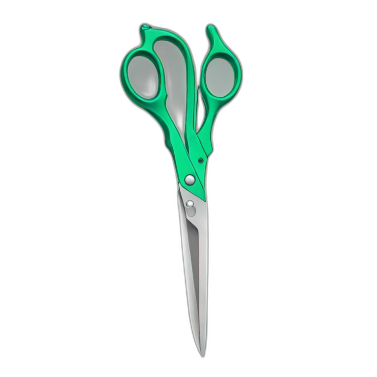 hair scissors green emoji