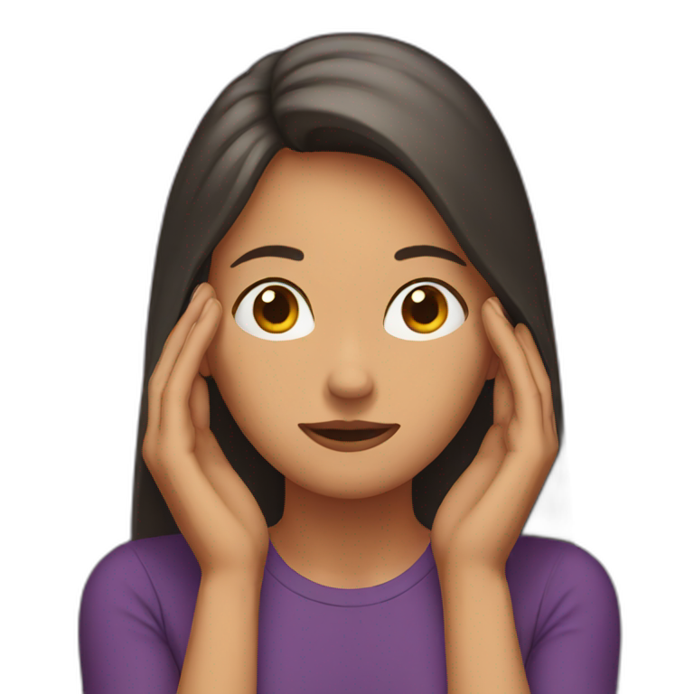 woman with her hands on her ears emoji