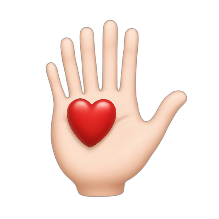 Coeur main emoji