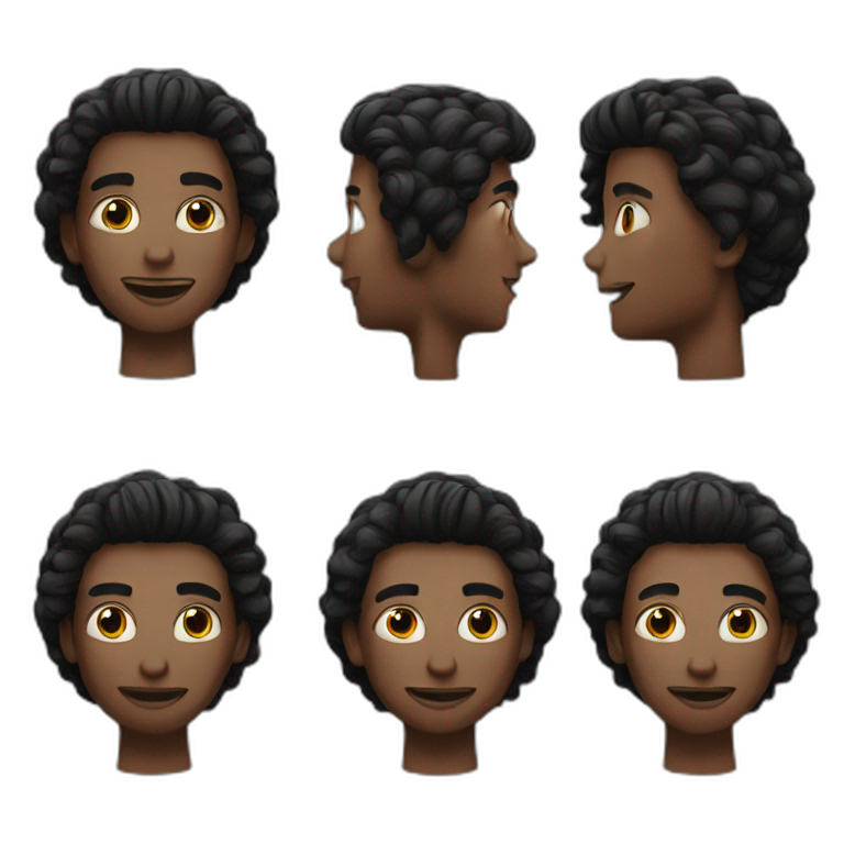 Men black emoji