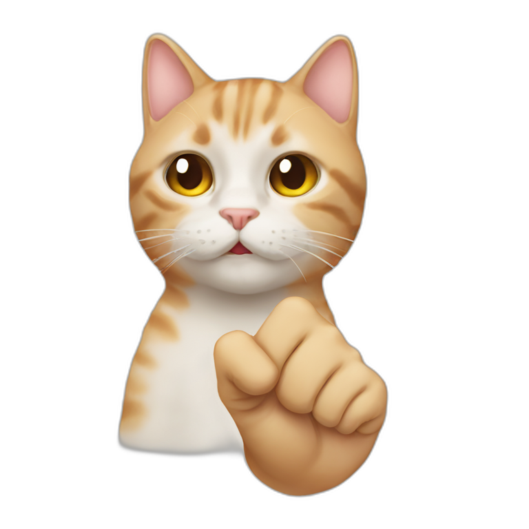 Middle finger cats emoji