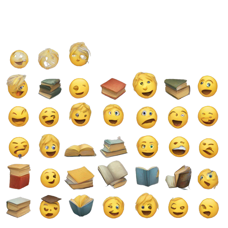 illustration book emoji
