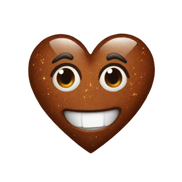 Brown heart with sparkle emoji