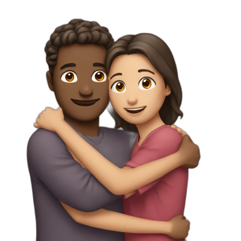 two people hugging emoji