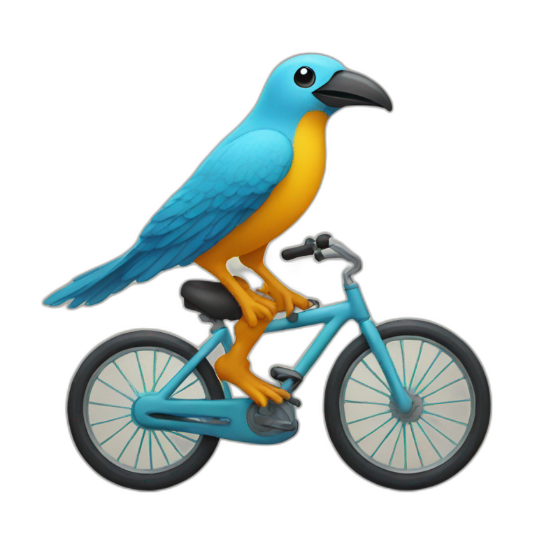 Bird riding bike online