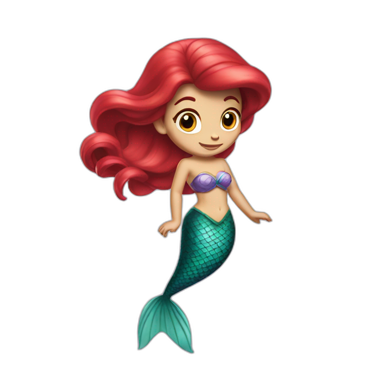 Ariel, little mermaid emoji