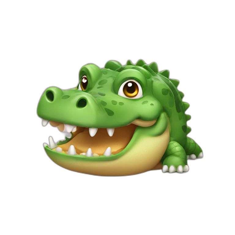 Cute little Chubby Crocodile  emoji