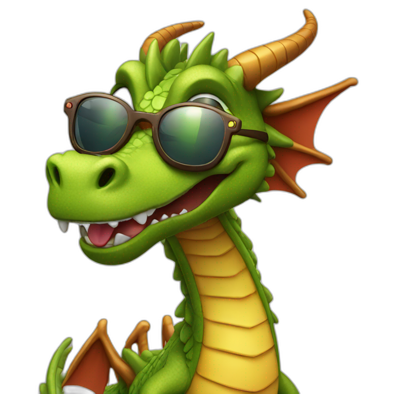 Dragon wearing sunglasses on sale