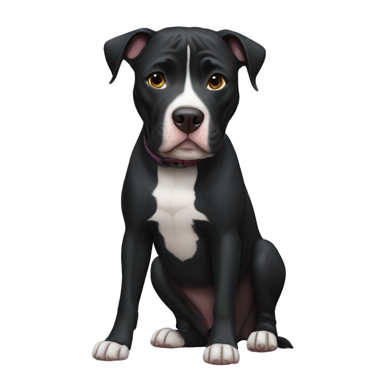 black Dog pitbull emoji