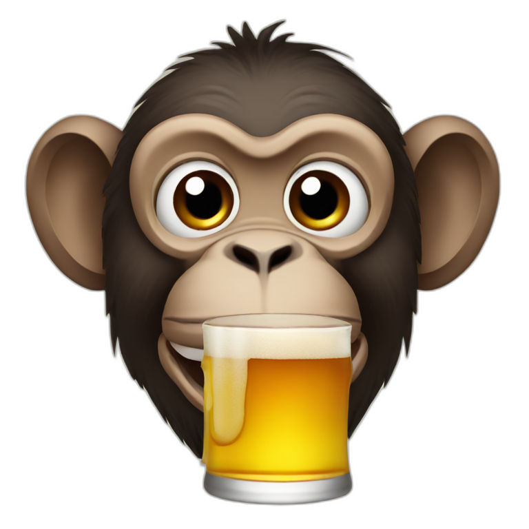 monkey-drinking-beer emoji