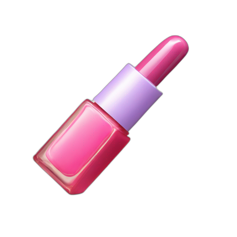 lip gloss bottle with block top emoji