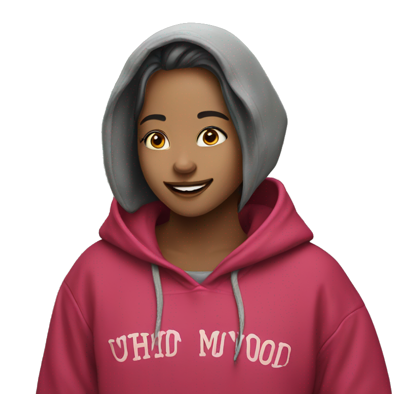 happy girl in hood  emoji
