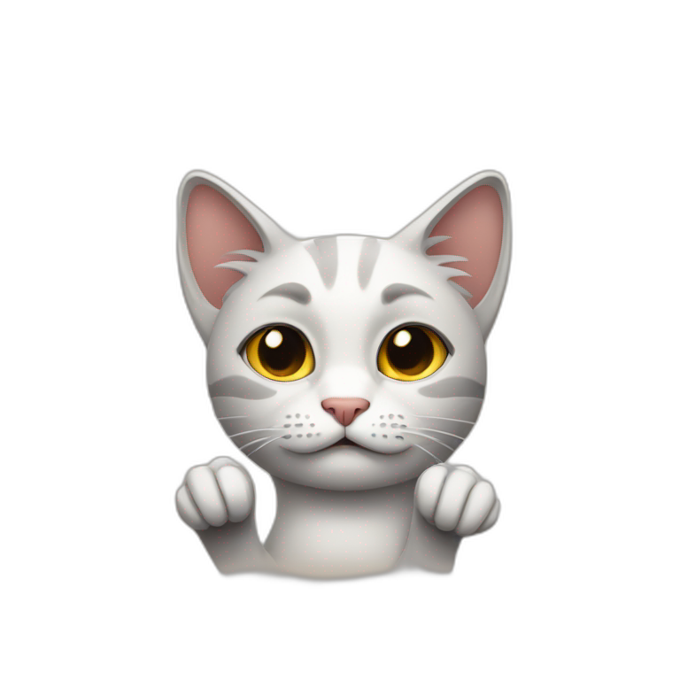 sad cat paws up emoji