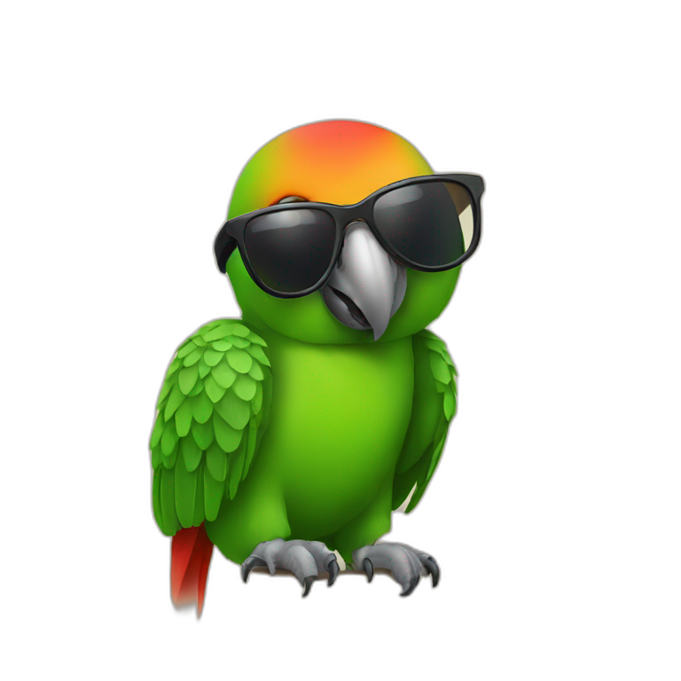 parrot with sunglasses emoji