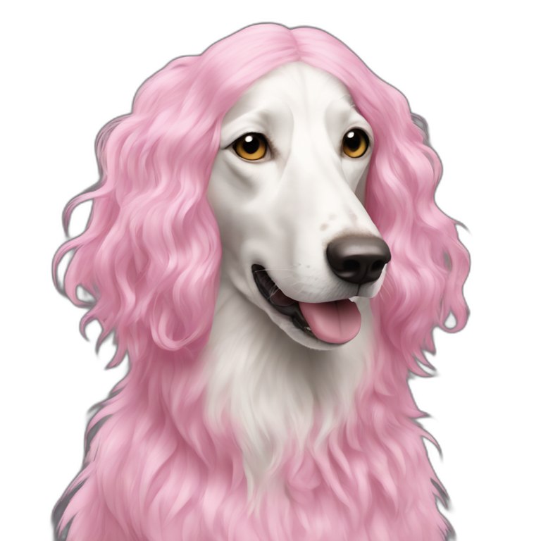 chic-borzoi-in-a-pink-wig emoji