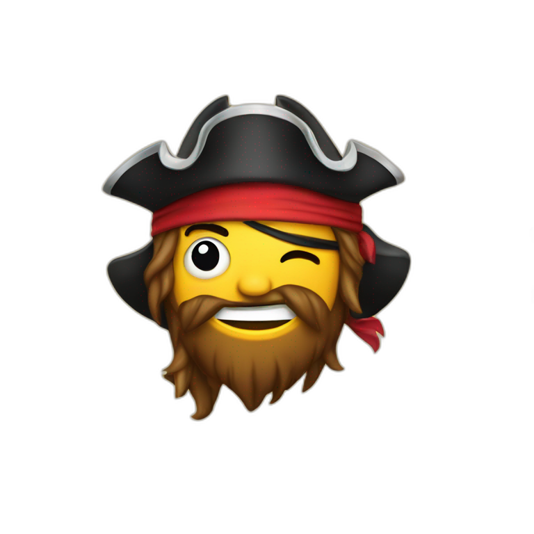 un pirate avec une carte emoji