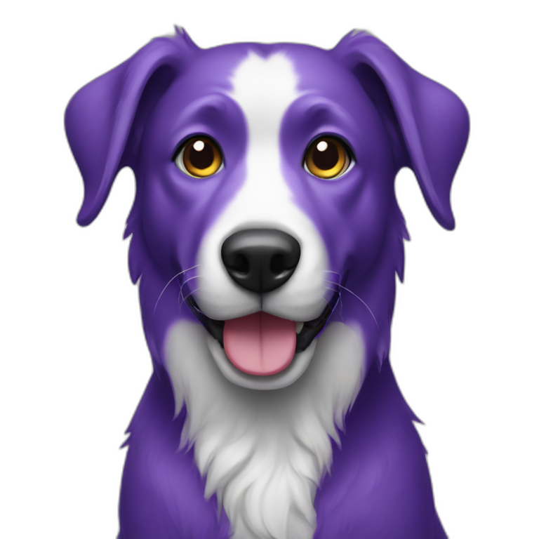 Purple dog emoji