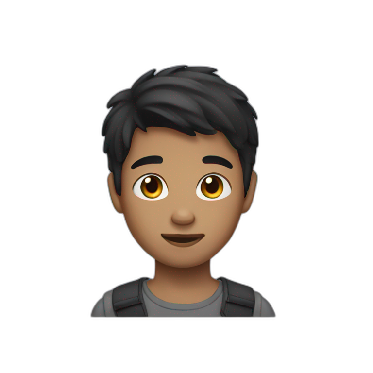 boy with black short hair emoji