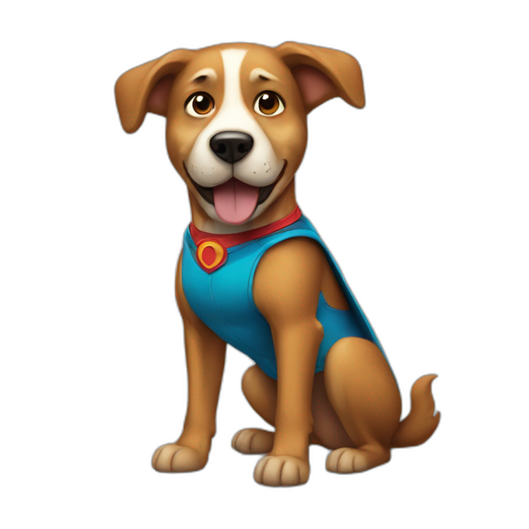 A super hero dog emoji