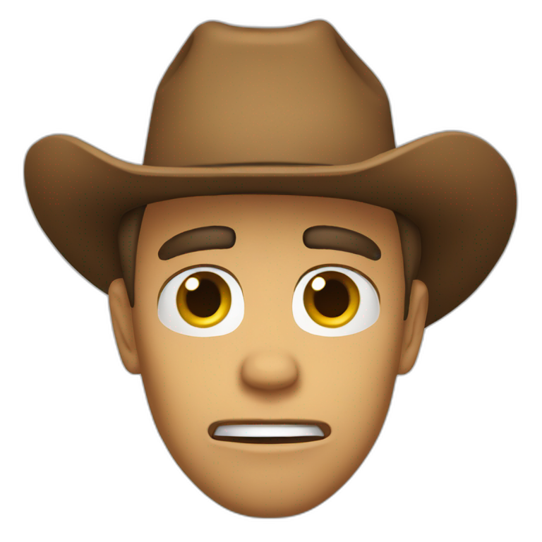 pleading face cowboy emoji
