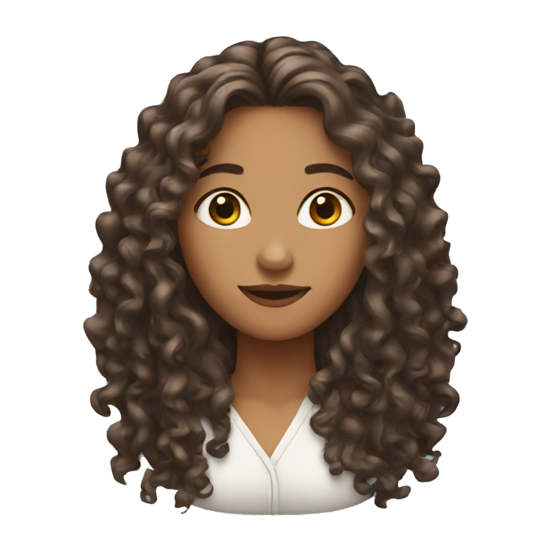 woman with long curly hair emoji