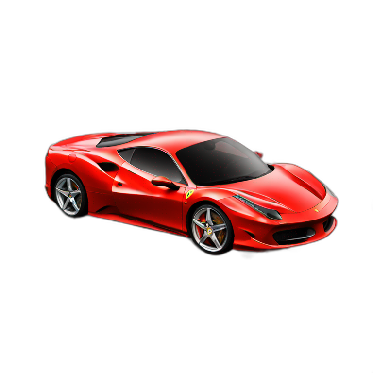 Red colour Ferrari emoji