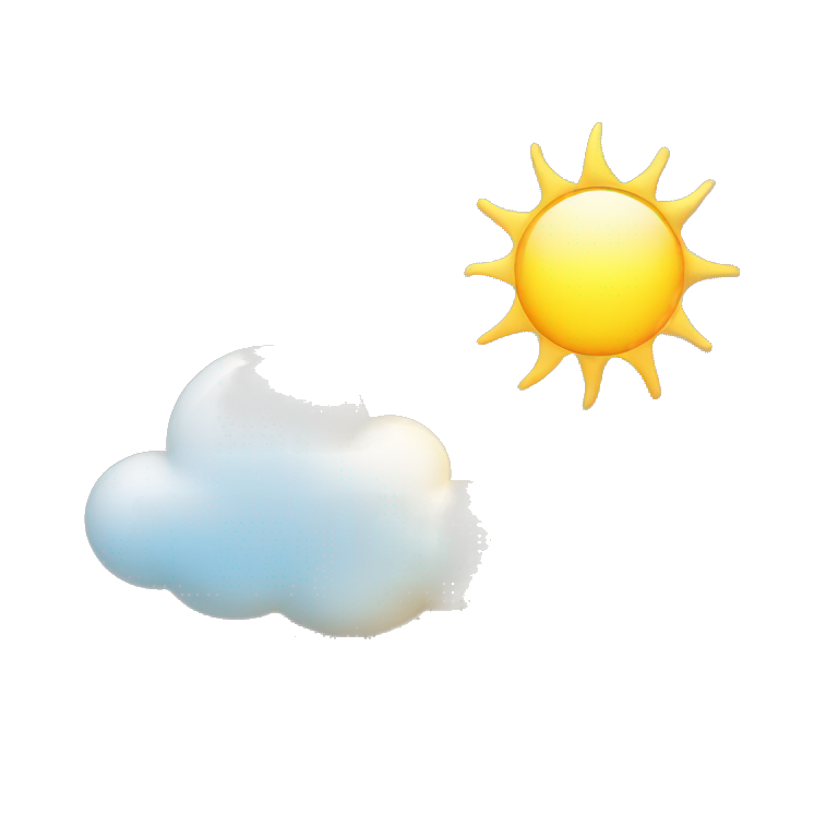 cloud and sun emoji