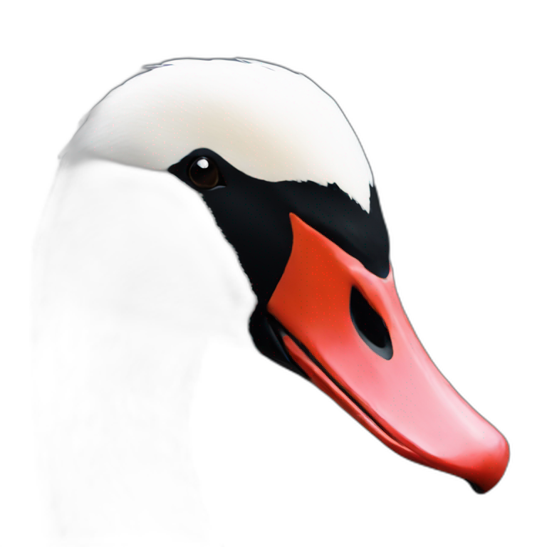 black swan head close up emoji